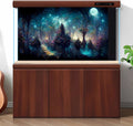 Mystical Dark Forest Aquarium Background Fantasy Glowing Neon Light Forest World Terrarium Background Mysterious Foggy F