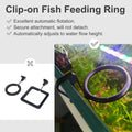 Clip On Fish Feeding Ring Self-Adjusting to Water Level for Betta Turtle
