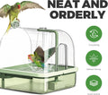 Automatic Bird Bath for Cage, Parrot Bathtub, Indoor Cockatiel Bathtub Shower with Pump, Circulating Water, Birds Shower