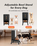 Automatic Dog Feeder for Large Breed - 15L/ 63 Cups Anti-Clog Dog Food Dispenser for 2-23mm Kibble, Elevated Stand, Large Food Tray, Dual Power, Up to 50 Portions 6 Meals Per Day, Keeps Fresh