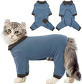QBLEEV Sticky Hair Cat Clothes, Prevent Fur Loss Cat Pajamas for Cats Only