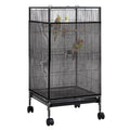 Trinkrittey Large Bird Cage Seed Catcher 31 x 118 inches Adjustable Bird Cage Net Cover Black Bird Cage Cover Elastic Band Mesh Cage Cover Skirt Nylon Mesh for Parakeet Parrot Cages