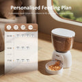 5L/21 Cup Automatic Cat Feeder, Timed Cat Dry Food Dispenser, Automatic Pet Feeders Dual Power Supply, 6 Meal Programmable 1-20 Portion Cats Feeder, Auto Dog Feeders,Pet Food Dispenser for Cats, Puppy