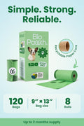 Dog Poop Bags, 120 Count Rolls, Extra Thick Poop Bags for Dogs