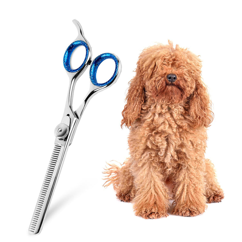 Laazar Pro Shears Thinning Pet Grooming Shear - 6.5 42 Teeth Scissors for dogs cats and pets