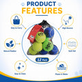 INSUM Tennis Balls for Dogs - 12 Pack 2.5'' Durable Non-Toxic Outdoor Dog Toys Balls with Mesh Bag, SGS Certified, Colorful Fetch Toys, Medium Large Breeds (Non Squeaky)