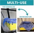 Ferret Hammock For Cage Box, use as Hanging Bed or Secure to Cage. Ferret Cage Accessories w/ Adjustable Straps, Perfect