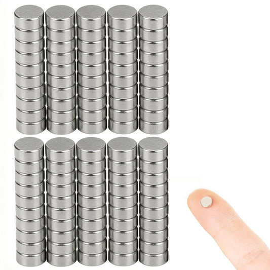 MOLILON 100pcs 4×2mm Mini Round Magnets for Nail Clippers, Measuring Artificial Nail Length, Multi-Use Cat Eye Nail Design Tools, Neodymium Magnet for Fridge Magnets, Crafts, Office Supplies