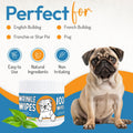 Bulldog Wrinkle Wipes for Dogs – Deodorizing & Soothing with Honeysuckle Extract – Non-Irritating, Cleans Wrinkles, Folds, Paws & Tail Pockets – for Bulldogs, Pugs & Frenchies (100 Count)