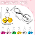 PETKNOWS 6 Pack Pet Bells for Dog Cat Collars, with Metal Keychain Clip