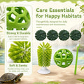 7PCS Turtle Brush Set with Suction Cup, Turtle Tank Enrichment Tools for Aquatic Habitats, Feeding Stimulation and Shell