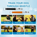 Irilatrue 2 Pack Dog Whistle Set, Adjustable Ultrasonic Silent Dog Training Whistle with Lanyard for Stop Barking & Recall (Black & Orange)