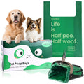 KropBom 125 Bulk Pack Extra Large Dog Poop Bags for A&H Swivel Bin Pooper Scooper, Pet Waste Bags with Handle for Dog Poop Cat Litter, Heavy Duty Leakproof Unscented (Only Dog Poop Bags)