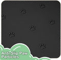 Greatbond 100% Waterproof Silicone Pet Feeding Mat,Warped Resistant Raised Edge BPA-Free Dog Cat Food Mats, Non-Slip Pet Placemat with High Lip to Prevent Spills, Dishwasher Safe, 21.5"x14" Black
