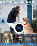Dog Door Bell 2026 Enhanced Touch, Wireless Doggie Doorbell for Potty Training to Go Outside, IP65 Waterproof, 1000ft Range, 55 Melodies, 5 Modes & Adjustable Volume (2 Buttons)