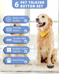 Acools Dog Buttons for Communication, 6 Pcs Dog Talking Button Set, 30s Voice Recordable Pet Training Buzzer, Speaking B