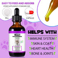 Cat Vitamins,15 in 1 Cat Multivitamin Liquid Drops Supplements for Heart Health, Bones, Joint, Skin & Coat, Digestion, I