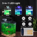 1.5 Gallon Aquarium Starter Kits - Plastic Fish Tank Kit Clear Beta Fish Tank Small with Filteration Oxygenation, Water 