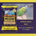 Hagen Parakeet/Budgie Staple White Millet Bird Seed – Premium Blend, Nutritionally Balanced, Fortified with Vitamins & Minerals, Dust-Free Mix for Budgies, 6 lb Bag