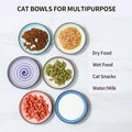 Selamica 6 Inch Ceramic Cat Bowls, Set of 6