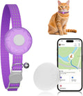 ZFSJTAG Cat Tracker, MINI Pet Tracker for Cats, No Monthly Fee, Waterproof Cat GPS Tracker, Compatible with Apple Find My App(Only iOS), Real-Time Tracking, Precise Positioning, Smart Alerts