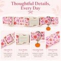 LIONET PAWS Fall Dog Collar for Small Medium Large Girl Dog-Pink Pumpkin M