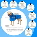 BRKURLEG Dog Raincoat, Waterproof Rain Jacket with Clear Hood for Small Medium and Large Dogs, Adjustable Reflective Pet