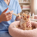 Pet Feeding Syringe, 2 Pcs Puppy Kitten Nursing Syringe with 10 Pcs Nipple, Silicone Feeding Tools for Newborn Animals P