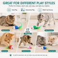 FYNIGO Cat Mouse Toys 17 Pack, Interactive Cat Toys for Indoor Cats, Catnip-Scented Plush Mice with Feather Tails & Rattle Sound, Kitten Toys for Entertainment, Exercise & Hunting Play
