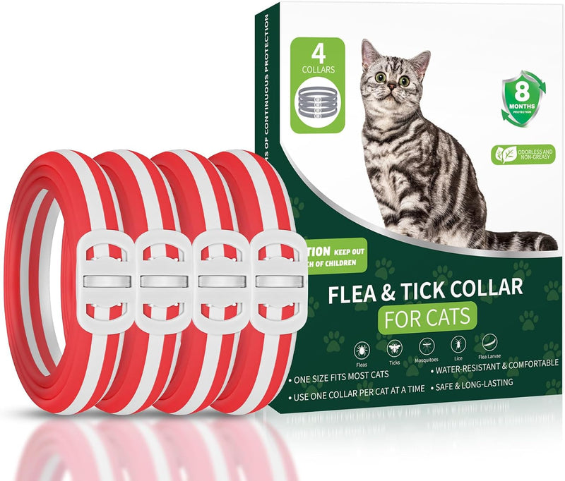Flea Collar for Cats, Cat Flea and Tick Treatment, 4-Pack, 32-Month Supply
