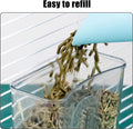 Hanging Automatic Food Dispenser, 27oz Large Capacity Hanging Pet Cage Feeder for Rabbit Bird Chinchilla Hedgehog Guinea
