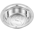 Jeffers Pet Stainless Steel Embossed Wide Lip Pet Bowls for Dog & Cat – Rust Resistant, Non Tip Rubber Base, Durable Food & Water Bowls, Dishwasher Safe, Odor Free, Home Travel Camping - 5 Quart