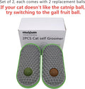 miwoowim 2PCS Catnip Toys Balls that Stick on Wall & Cat Face Scratchers