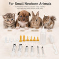 Pet Nursing Kit, Kitten Bottle & Syringes Feeding Set with Silicone Nipples