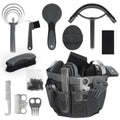 Horse Grooming Kit 12 Pieces Set – Complete Horse Brushes & Care Supplies Set with Organizer Tote Bag, Equine Coat Groom