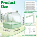 Maxdot Automatic Bird Bath for Cage Electric Bird Shower with Pump, Green