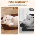 ZOMISIA 26'' Cardboard Cat Scratcher Bed - Large Scratcher Couch for Indoor Cats, Orthopedic Scratching Board, Lounger Scratching Couch with Bells