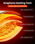 MQ Reptile Terrarium Heat Pad with LCD Digital Aquarium Thermometer, 5.5 x 6in Power Adjustment Under Tank Heater Mat fo