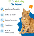 Pet Wellbeing Old Friend for Senior Cats - Supports Immune System Health, Joint Mobility, Healthy Energy Levels, Alfalfa, Reishi - Veterinarian-Formulated Herbal Supplement 2 oz (59 ml)