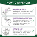 Flea and Tick Prevention for Cats & Kittens - Cat Flea and Tick Treatment – Topical Waterproof and Fast-Acting & Long - 