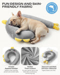 Losape Dog Calming Pillow, Soft Pet Pillows for Small Dogs and Cats, Washable Fluffy Cozy Sleep Dog Neck Pillow, Dog Bed Pillow for Senior Pup Puppy Kitten(L Gray)