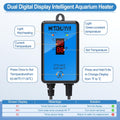 HiTauing Aquarium Heater, Upgraded 300W/500W Fish Tank Heater with Intelligent Leaving Water Automatically Stop Heating 