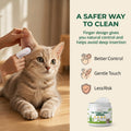 Dylan's cabin Cat Ear Wipes - 150 Count Finger Wipes for Dogs Cats, Pet Ear Cleaning Remove Wax Dirt Debris, Odor Gentle Alcohol Free Daily Ear Care