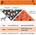 Vivifying 2 Pack Halloween Dog Bandanas, Spooky and Pumpkins Pattern