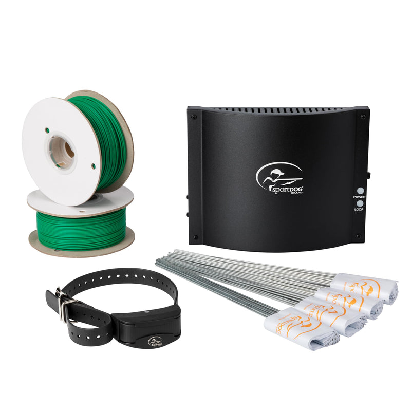 SportDOG Brand Rechargeable In-Ground Fence System - Waterproof, Rechargeable Collar with Tone, Vibrate, and Static - Expandable to Contain Unlimited Dogs