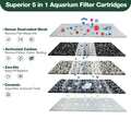 xbbwmrs 8 Count Medium Filter Cartridges Compatible with Tetra Whisper Bio-Bag Filters Medium Replacement Filter Cartrid