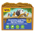 5lbs Economy & Special Spray Millet for Birds – GMO-Free, No Stems (Only Edible Tops) – 100% Natural Sun-Dried Foraging Treat for Cockatiels, Lovebirds, Parakeets, Finches & Canaries