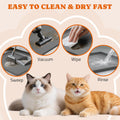 Pawtners Large Cat Litter Mat for Litter Box 2 Packs, 34" x 22" Waterproof Silicone Pad for Floor, Easy to Clean, Gray