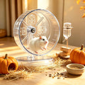 lazYYzal Silent Hamster Wheel, Super-Silent Hamster Exercise Wheels Accessories, Quiet Running Wheels, Adjustable Stand 