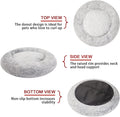 Bedfolks Calming Donut Dog Bed, 36 Inches Round Fluffy for Large Dogs, Anti-Anxiety Plush, Machine Washable (Dark Grey, Large)